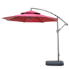 Diameter 2.7m Courtyard Garden Roman Umbrella Sunshade Outdoor Balcony Umbrella Iron Double Top Leisure Table And Chair 4 + 1