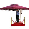 Sentry Box Umbrella Security Guard Station Sentry Sunshade Umbrella Courtyard Umbrella Outdoor Sun Umbrella 2.1x2.1m Wave Edge