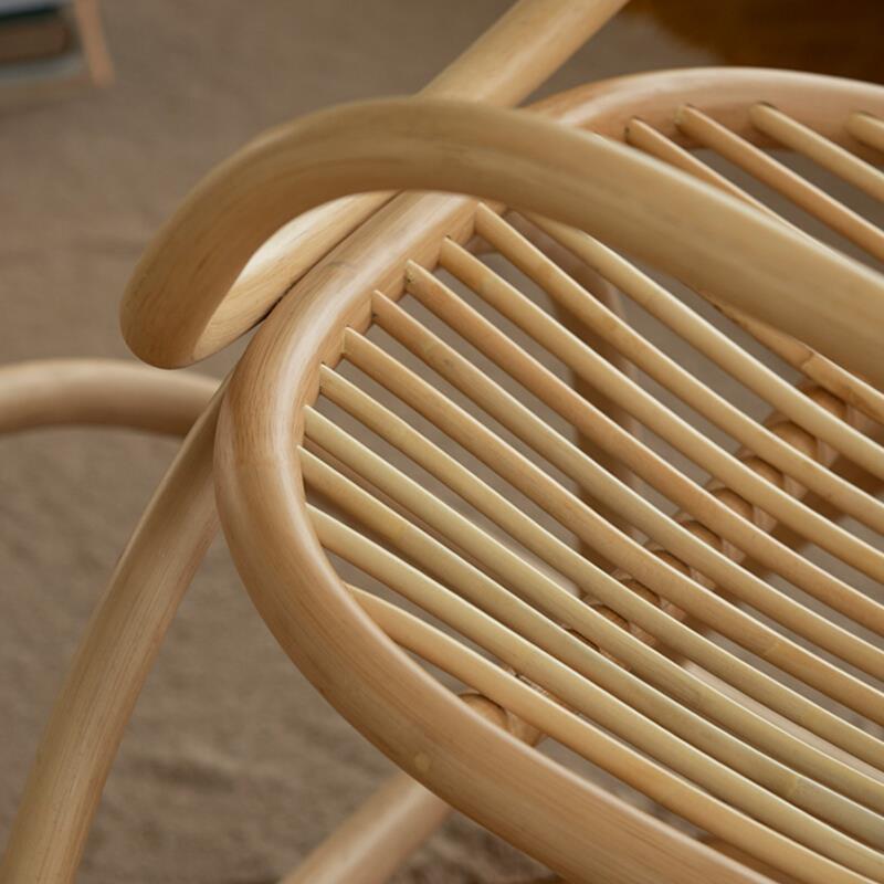 Large Rocking Chair / Rocking Chair Reclining Chair Adult Balcony Household Leisure Rattan Woven Rocking Chair