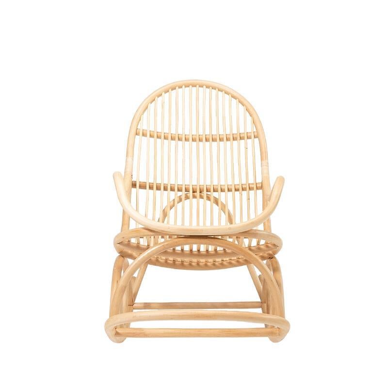 Large Rocking Chair / Rocking Chair Reclining Chair Adult Balcony Household Leisure Rattan Woven Rocking Chair