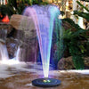 New Solar Floating Fountain With Lamp And Charging Function Water Floating Landscape Fountain Diameter 1618 5v1.4w Fountain With Rechargeable Battery And Lamp