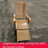 Bamboo Rocking Chair Reclining Chair Folding Balcony Rattan Woven Solid Wood Chair Thickened Brown Rocking Chair Brown Cushion