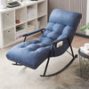 Home Back Balcony Rocking Chair Nordic Adult Chair Lunch Break Casual Chair Blue (headrest + Pedal Back Adjustable)