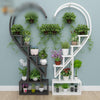[light Luxury And High-end] Balcony Flower Rack Iron Multi-layer Heart-shaped Circular Flower Rack Multi-layer Indoor Living Room Simple Modern Love Flower Rack Net Red Iron Balcony Heart-shaped Cabinet With Legs (1.93m High)