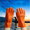 10 Pairs Killing Fish Rubber Latex Gloves Labor Protection Rubber Particles Anti-skid Wear-resistant Oil Resistant Acid And Alkali Resistant Orange L