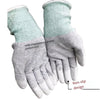 20 Pairs Dust Free Gloves PU Coating Finger Carbon Fiber Electronics Factory Assembly Gloves Gray M