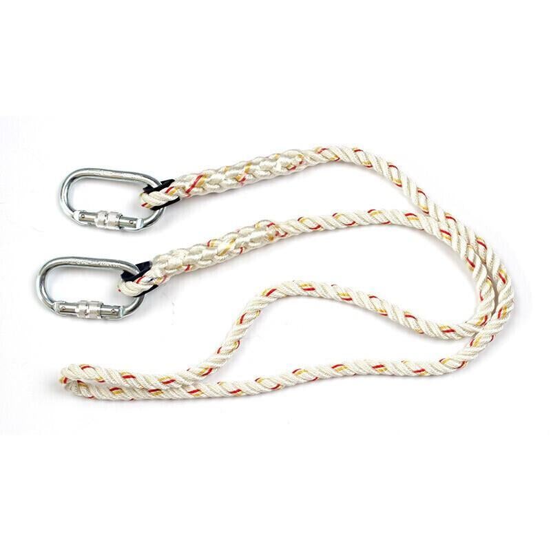 Limit Rope Botaite Fall Prevention Scaffold Worker Thread Lock Connecting Rope Two Ends With Safety Hook Length 2m Diameter 12mm (1 Piece)