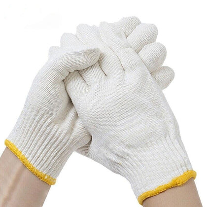 6 Pieces 12 Pairs Labor Protection Gloves Cotton Thread Gloves Spinning Conventional Wear