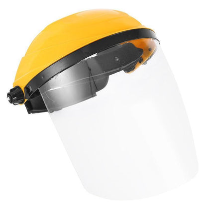 6 Pieces Anti Oil Smoke Splash Face Shield Kitchen Cover Face Mask Arc Yellow Top White Face Screen 1 Set