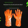 10 Pairs Granular Non Slip Gloves Labor Protection Cotton Wool Impregnated Plastic Oil Resistant Wear Resistant Sweat Absorbing Catching Killing Fish Orange