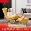 Rocking Chair Nordic Lazy Sofa Net Red Light Luxury Small Family Lounge Leisure Single Chair 826 Frosted Velvet Yellow
