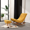 Rocking Chair Nordic Lazy Sofa Net Red Light Luxury Small Family Lounge Leisure Single Chair 826 Frosted Velvet Yellow