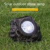 Stone Lamp Solar Outdoor Courtyard Simulation Waterproof Garden Villa Lawn Landscape Decoration Projection Spotlight - White Light (single)