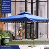 Garden Umbrella Outdoor Large Sun Stall Sentry Box Leisure Terrace Courtyard 2.5 Rainproof Royal Blue Cross