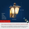 Modern Simple All Copper Solar Wall Lamp Atmosphere Villa Front Lamp Courtyard Aisle Balcony Lamp Solar Mains Solar Wall Lamp Bronze