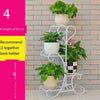 6 Pieces Iron Guardrail Flower Rack Wall Hanging Railing Orchid And Green Pineapple Rack Black [double-layer Flower Rack]