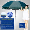 Sun Umbrella Outdoor Sunshade Large Commercial Stall Advertising Printing Custom Folding Round 2m Dark Green + Silver Glue