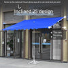 Sun Umbrella Outdoor Shop Sunshade Facade Sales Sunscreen Slope Large Stall Commercial 2x2 Inclined Umbrella Four Bone Red