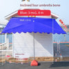 Outdoor Sunshade Umbrella Courtyard Inclined Large Stall Square Sun Thickened Sunscreen And Rainproof Commercial Inclined Blue Four Bone 3 × 1.8