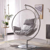 Hanging Basket Rattan Chair Nordic Wind Net Red Glass Ball Transparent Bubble Chair Hemispherical Hanging Chair Space Chair Acrylic Girl Heart Room Sitting Style (round) With Cushion And Lighting