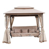 Outdoor Swing Shaker Garden Rocking Chair Iron Lazy Double Balcony Courtyard Roman Hammock Upgrade Top Plus