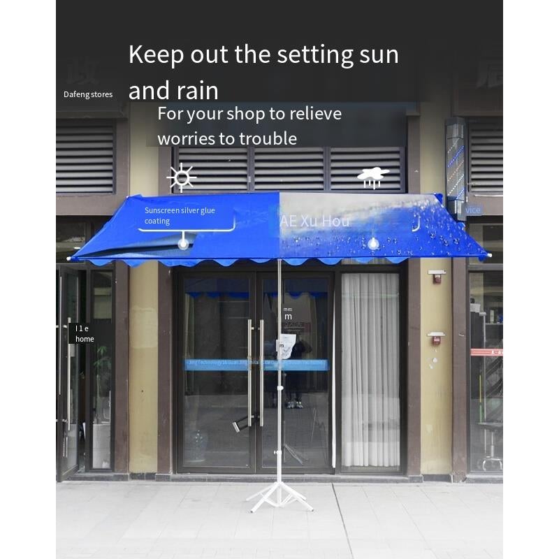 Shop Sunshade Slope Umbrella Outdoor Stall Commercial Large 2x2 Inclined Umbrella Four Bone Red