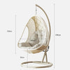 Hanging Basket Rattan Chair Swing Indoor Household Balcony Bedroom Girl Cradle Net Red Bird's Nest Tesiyou Rattan Outdoor Pear Shaped