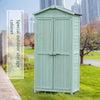 Outdoor Garden Tool Room Courtyard Storage Cabinet Sunscreen Waterproof Gardening Sundries Balcony Storage Cabinet Cyan 4 Grid