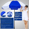 Sun Umbrella Outdoor Sunshade Large Commercial Stall Advertising Umbrella Printing Custom Folding Round 2m Blue And White Oxford Cloth