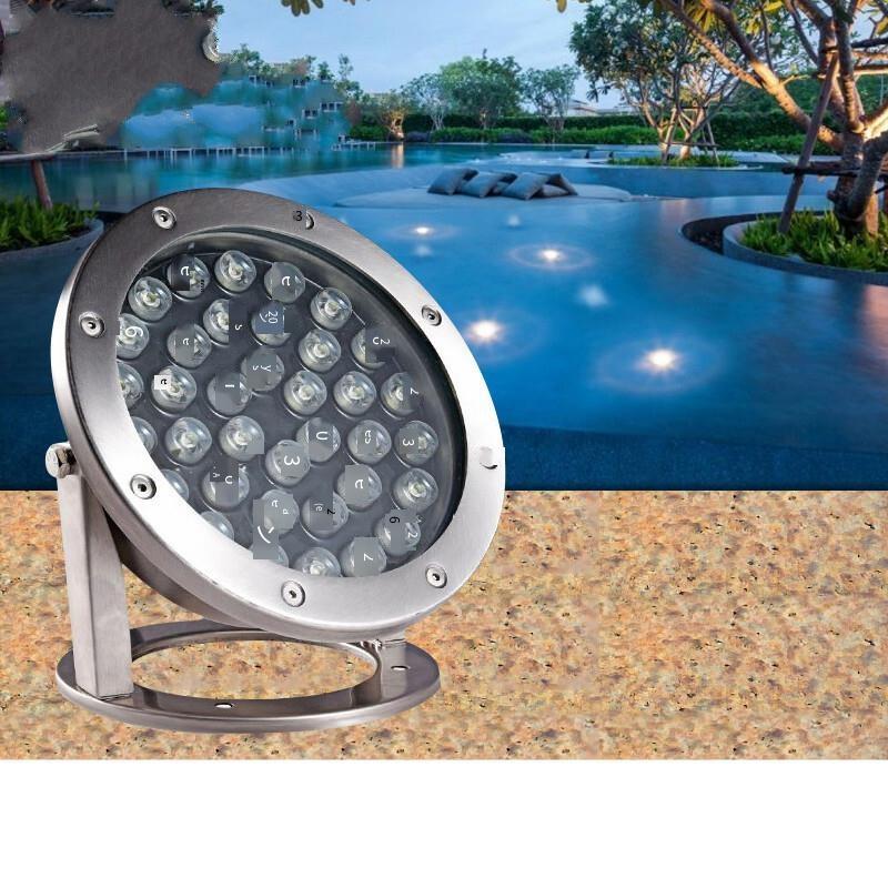 LED Underwater Lamp Fish Pond Lamp Waterscape Lamp Waterproof Fountain Lamp Landscape Colorful Spotlight Courtyard Spring Lamp 3w Colorful