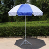 Outdoor Sun Umbrella Courtyard Sunshade Beach Fishing Thickened Large Folded 2m Silver Glue Blue Umbrella + Triangular Base