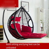 Hanging Basket Rattan Chair Swing Cradle Rocking Orchid Drop Chair Bird's Nest Chair Swing Household Balcony Indoor Hammock Single Double Adult Northumberland Single White Armrest Fine Rattan