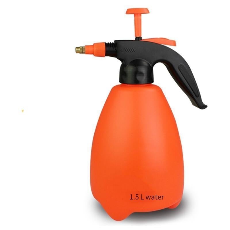 6 Pieces Orange 1.5L Manual Air Pressure Transparent Watering Pot Watering Sprinkling Kettle Small Sprayer Horticultural Tool Household Spray Bottle