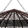 Double Hanging Chair Dormitory Indoor Swing Hammock Rocking Chair Brown Style [including Cushion Carpet]