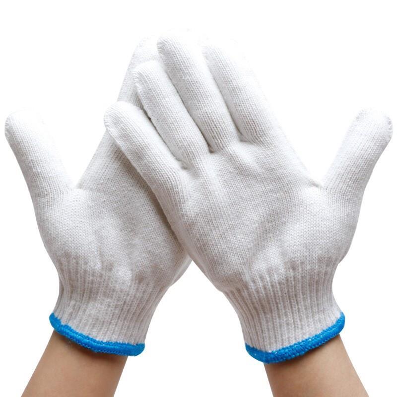 10 Pairs Cotton Gloves Labor Protection Wear Resistant Thickened Work Cotton Gloves Anti Slip Protection Site Gloves 10 Pairs 500g Thickened Gloves