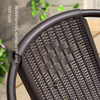 Outdoor Table And Chair Combination Balcony Modern Simple Three Piece Set Courtyard Outdoor Iron Leisure Table And Chair Table Imitation Rattan Chair 4