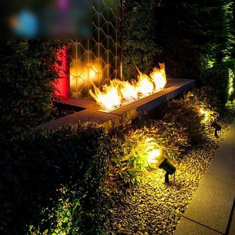 Solar Landscape Lamp Decorative Lamp Outdoor Waterproof Lawn Lamp Pool Lamp Colorful Change One Drag Three Projection Lamp Garden Tree Lamp