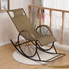 Balcony Lounge Chair Rocking Nap Lazy Living Room Chair Elderly Chair Leisure Chair Carefree Rattan Rocking Chair Double Champagne Gold Wheel