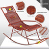 Balcony Lounge Chair Rocking Nap Lazy Living Room Chair Elderly Chair Leisure Chair Carefree Rattan Rocking Chair Double Champagne Gold Wheel