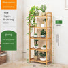 Modern Simple And Simple Floor Bamboo Balcony Flower Rack Living Room Multi-layer Wooden Flower Pot Rack Multi Meat Folding Indoor Flower Rack Storable Layer Rack Storage Rack 5 Layers Wide 50