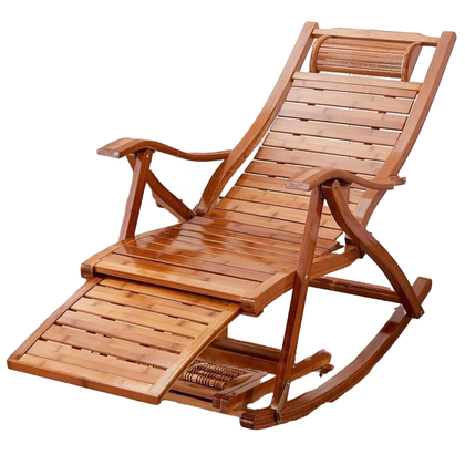 Bamboo Rocking Chair Reclining Chair Elderly Rocking Chair Balcony Adult Rocking Chair Lunch Break Chair Courtyard Nap Chair Folding Chair Reclining Rocking Chair