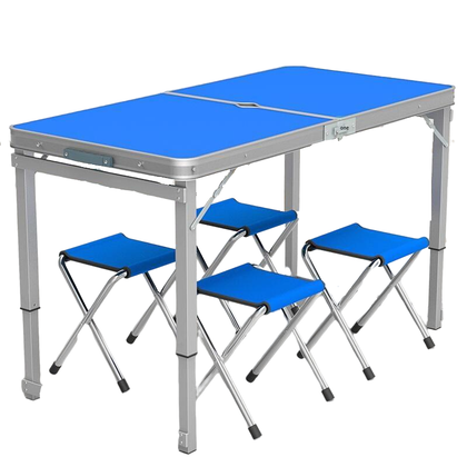 Blue Folding Table Outdoor Table And Chair Portable Barbecue Picnic Table Advertising Booth Table Training Table Exhibition Table Folding Table
