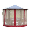 Hexagonal Pavilion + Tables And Chairs Outdoor Roman Tent Pavilion Courtyard Garden Outdoor Iron Art Four Column Tent Pavilion Sunshade Awning Advertising Pavilion