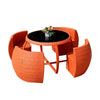 Three Piece Garden Rattan Furniture Outdoor Table And Chair Balcony Leisure Imitation Rattan Table And Chair