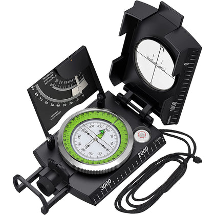Hiking Compass with Sighting Clinometer Professional Military Compass