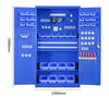 Heavy Tool Cabinet Blue Inner Two Draw 2-layer Plate Mesh 1000 * 500 * 1800mm Hardware Tool Factory Workshop Storage And Finishing Cabinet
