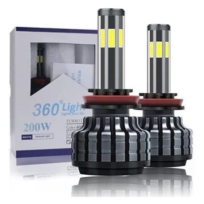 2 PCS LED Headlight Bulbs 10000 Lumens Super Bright LED Headlights