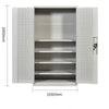 Heavy Duty Tool Cabinet Gray White 4-layer Plate Mesh 1000 * 500 * 1800mm Hardware Tool Storage Cabinet Factory Workshop Finishing Cabinet