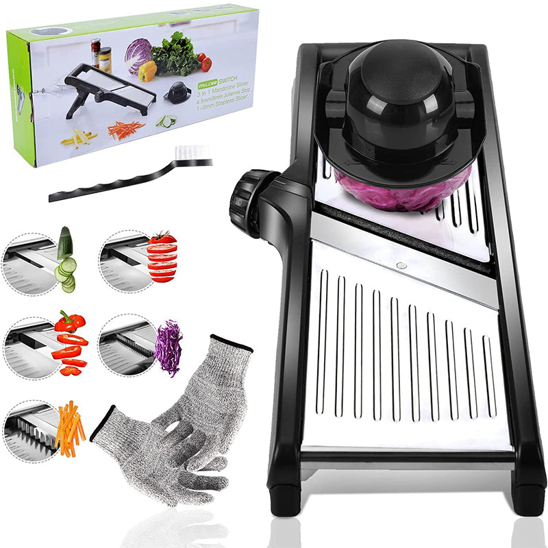 10 In 1 Mandoline Slicer Vegetable Cutter With Stainless Steel Blade M