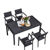 Outdoor Table And Chair Courtyard Balcony Small Round Table Indoor Outdoor Garden Open-air Anticorrosive Wood Plastic Wood Dining Tea Table Set